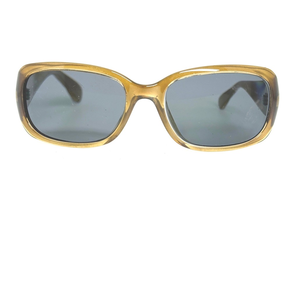 Calvin Klein Collection Sunglasses Amber Brown Rectangle Made in Italy 41S 2 125